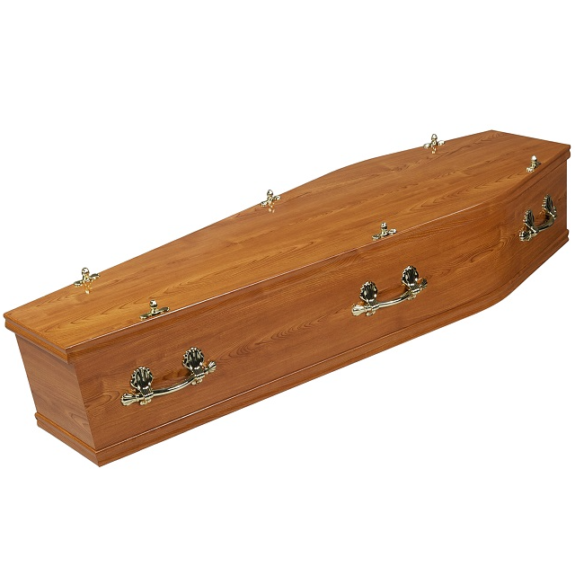 UK Style Oversize Frassino Wood Coffin manufacturers